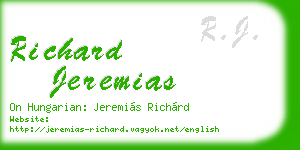 richard jeremias business card