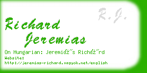 richard jeremias business card